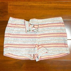 Multicolor striped Ann Taylor loft 4” shorts. Size 00. Gently used